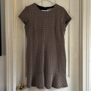 Loft Patterned Short Sleeve Dress
